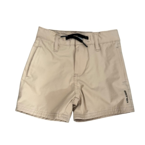 Kid's Volcom Tan Flat Front Walking Shorts - Picture 1 of 10